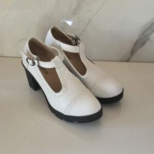 FASHION Mary Jane heels white size 8